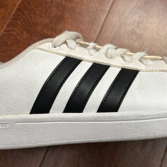 Adidas Women’s Neo Cloudfoam White and Black Classic Sneakers, Size and 8.5 - Picture 9 of 16